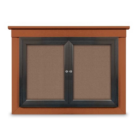 United Visual Products 18"x24" 1-Door Enclosed Letterboard, Grey Vinyl/Lt Oak UV2620O-LTOAK-GREYVL